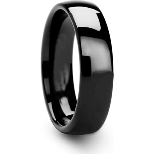 Domed Black Tungsten Wedding Ring Width- 8 mm /TURI2003