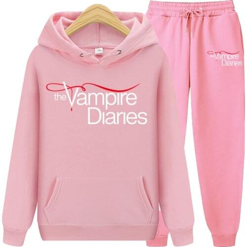 New The Vampire Diaries Hoodies women mens hodies+Jogging Pullovers Sweatshirts hoodie Women Mens Casual hooded clothes unisex