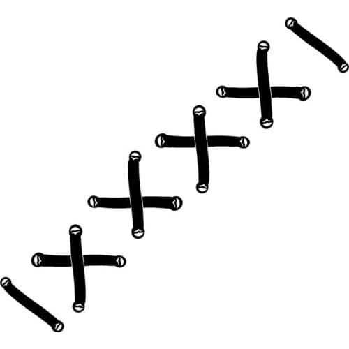 Personality Interesting Car Sticker Zip Tie Stitches Laces Motorcycle Decals Decal Vinyl Bumper Accessories Apply To Car Window