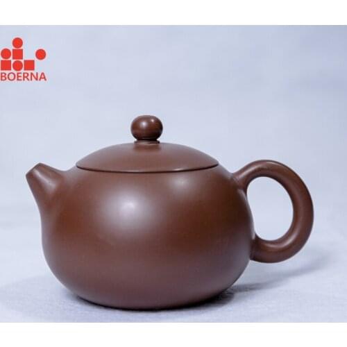 BOERNA 200ml Authentic Nixing Teapot Xi Shi Teaware for Chinese Pure Tea Nixing Clay Master Handmade China Kung Fu Tea Set Xish