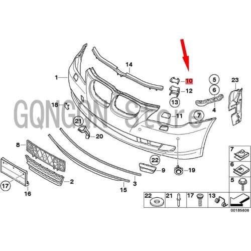 CAR front bumper sprinkler bracket bm wE60 525I M54 E60 530I M54 E61 525I M54 fixed bracket base frame telescopic rod frame