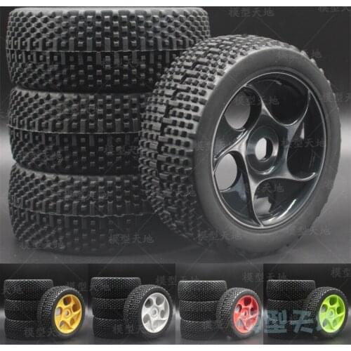 RC 1/8 Off-Road Car Buggy Rubber Truck Tires 112MM Rubber Tyre Plastic Wheel Rim Hex Adapter 17MM for 811 8sc 94763 86-801