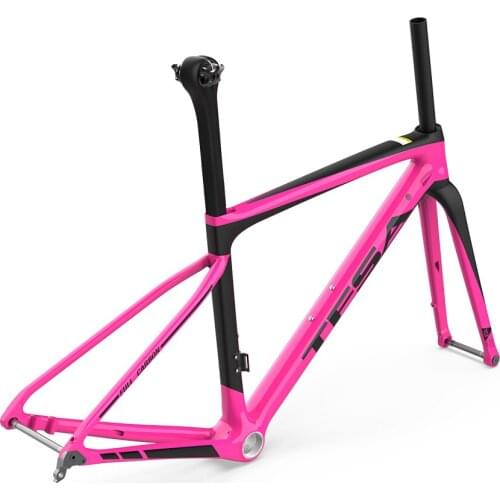 2021 Lightweight Only 780g Carbon Road Bike Frame 3k Accept OEM Customized Paint Frame yellow