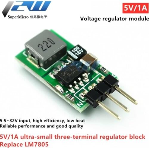 5pcs/lot 5V / 1A voltage regulator, replacement to-220 Lm7805 7805 5V, positive voltage regulators, 5.5-32v input to 5v1a