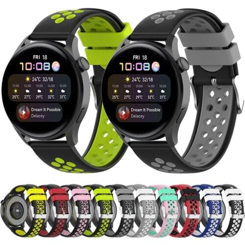 For Huawei Watch 3 & 3 Pro Strap 22mm Silicone Watchband For Huawei GT 2 46mm GT Honor Magic 2 Quick Release Wristband Bracelet