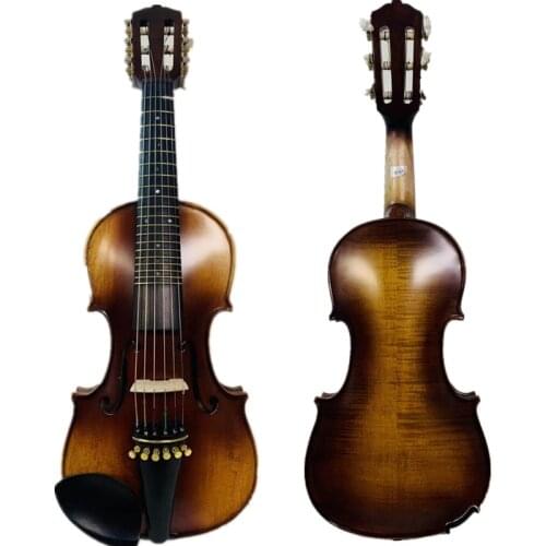 Strad Style SONG maestro inlay Frets 6 strings 4/4 violin, guitar scroll #14995