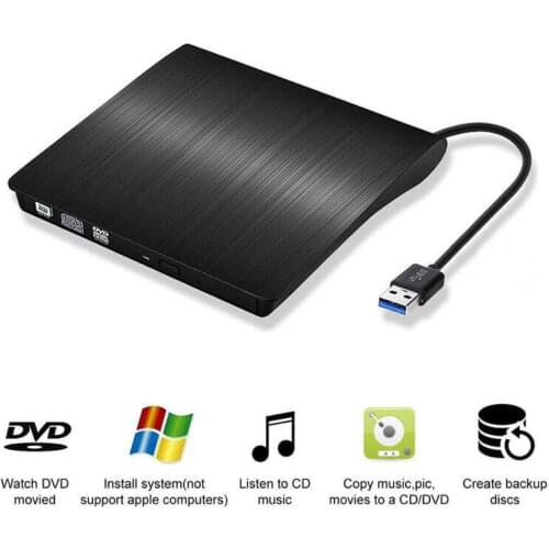 USB 3.0 Slim External DVD RW CD Writer Drive Burner Reader Player Optical Drives For Laptop PC dvd burner dvd portatil