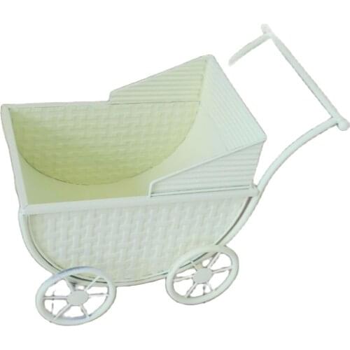 Vintage Baby Bed Props Newborn Cradle Baby Crib Newborn Cradle Bed Iron Wagon Photo Prop Infant Metal Cart Girls Shower Gift