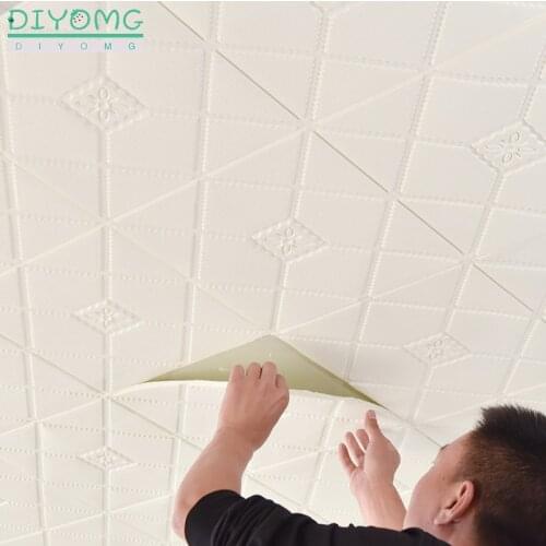 3D Waterproof Roof Wallpaper Self-adhesive TV background Ceiling Wallpaper Contact Sticker Stereo Plafond Roof Roof Decor Decal