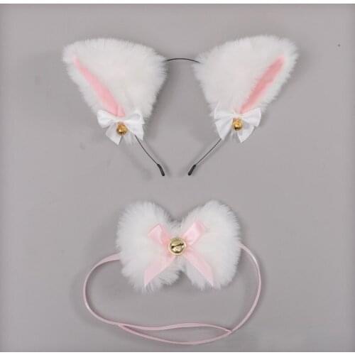 Cute Cat Fox Faux Fur Ear Hair Hoops Party Cosplay Hairband Fur Headbands Girls Fashion Hair Accessories Animal Ears Hair Band
