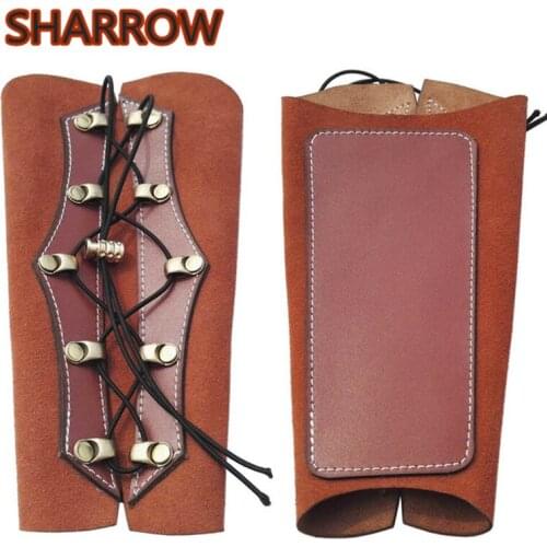 1pc Archery Traditional Leather Arm Guard Forearm Protector Gear Adjustable Arm Protective For Bow Hunting Shooting Accessories