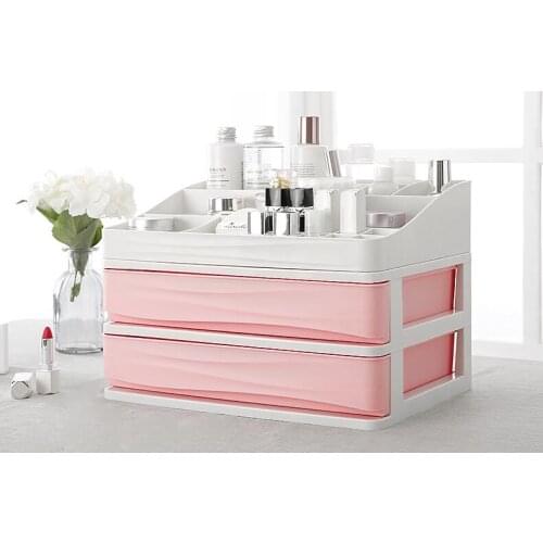 1PC Plastic Cosmetic Drawer Makeup Organizer Makeup Storage Box Container Nail Casket Holder Desktop Sundry Storage Case OK 0896