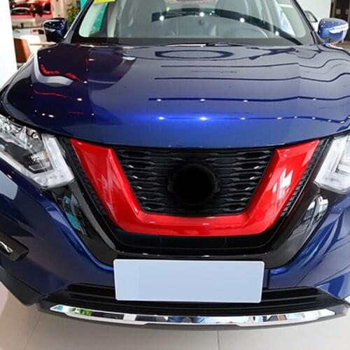 1pc for Nissan Rogue 2017-2021 x-trail Front grille U-frame Decoration cover