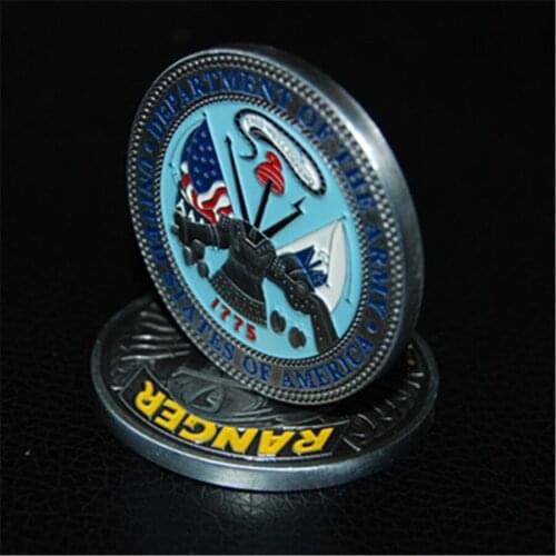 10pcs/lot free shipping US Army Ranger Challenge Coin - Rangers Lead The Way