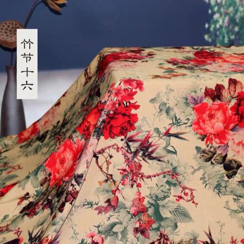 150X50cm Printed Cotton Fabrics 100% Cotton Fabric Handicraft Printing and Dyeing Coarse Fabrics Decoration Table Clothes