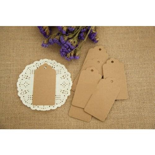 1000pcs 9*4.5cm Flower Head Brown Kraft Paper Price Tags DIY Gift Tags For Handmade Cake/clothing/Wedding/Party Gift Bags/boxes