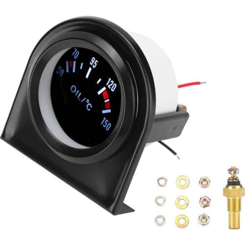 2 inch 52mm LED Light Car Pointer Oil Temperature Temp Gauge 50-150 degree Celsius