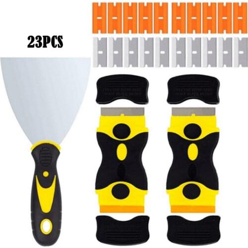 23 Piece Set Mini double-sided scraper metal blade tool combination wall glue label residue cleaning