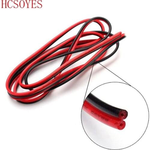 2pin LED connector Wire 5m/10m/20m 1lot for 5050 3528 smd Extend Red Black Cable Cord Connector Cable Electrical CB-22AWG-RB