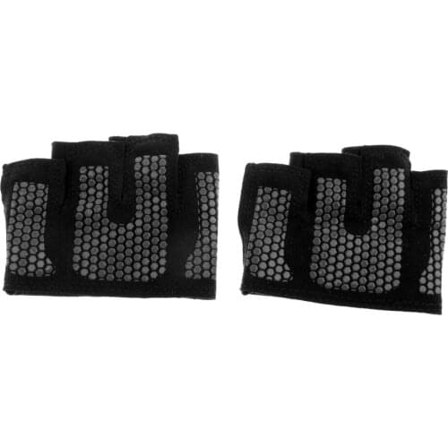 Shock Absorption Hand Palm Protector Four-Finger Gloves for Weight Lifting Cycling Running