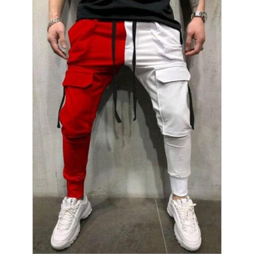 Autumn cargo pants Mens Cotton Sweatpants Fitness Workout Pockets Trousers Male Casual Fashion Pencil Pants Joggers Sportswear