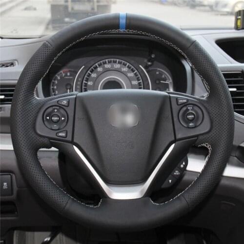 DIY Hand-stitched Customization Anti-Slip Wear-Resistant Steering Wheel Cover For Honda CR-V 2012-2018 Car Interior Decoration