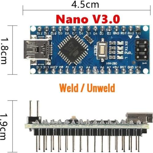 For Arduino Nano Mini USB With Bootloader for Arduino nano 3.0 Controller for Arduino CH340 USB Driver 16Mhz Nano V3.0 ATMEGA328