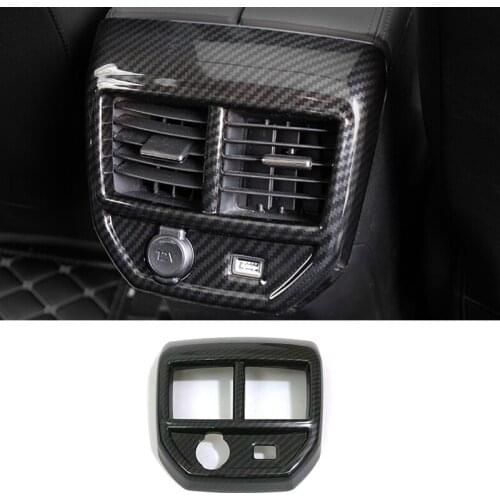 For Citroen C5 Aircross 2017 2018 2019 ABS Carbon fiber Car Back Rear Air Condition outlet Vent frame Cover Trim Accessories