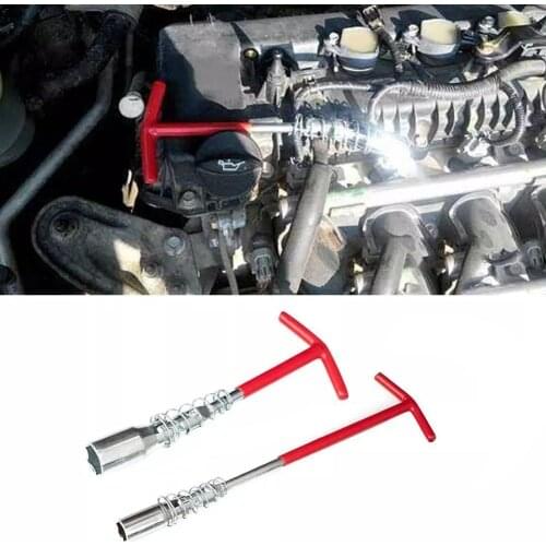 Car Spark Plug Sleeve Removal Tool 16mm 21mm T-Bar Spanner Wrench T-Handle Flexible Removal Installation Socket Tools and V1H9