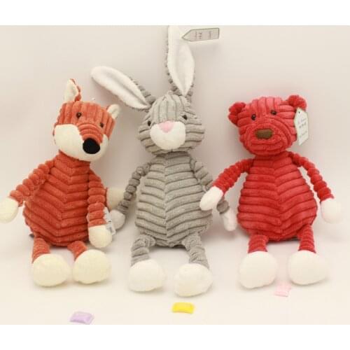 Cute Animal Shaped Plush Toys Creative Stuffed Doll for Kids Striped Soft Toys Home Table Decoration Fashion Car Ornaments