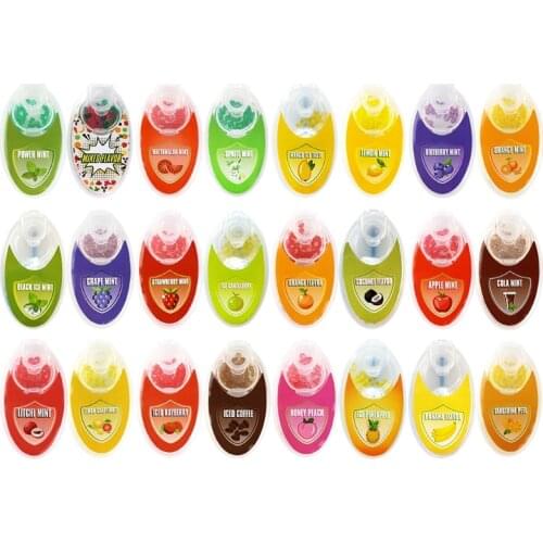 100pcs Mix Fruit Flavor Menthol Capsule Mint Beads Explosion Pops Cigarette Filter Brush Ball for Smoking Accessories