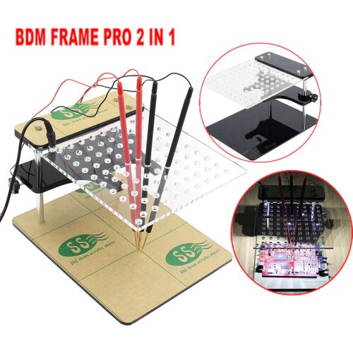 LED BDM Frame PRO 2 IN 1 BDM Table With 4Probe Pens ECU Chip Tuning Flasher Tester Stand Works ECU Programmer Tool