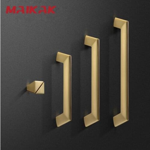 MAIKAK Gold Furniture handle Kitchen Handles Dresser Knobs Cabinet handles Drawer Knob Cupboard Pulls