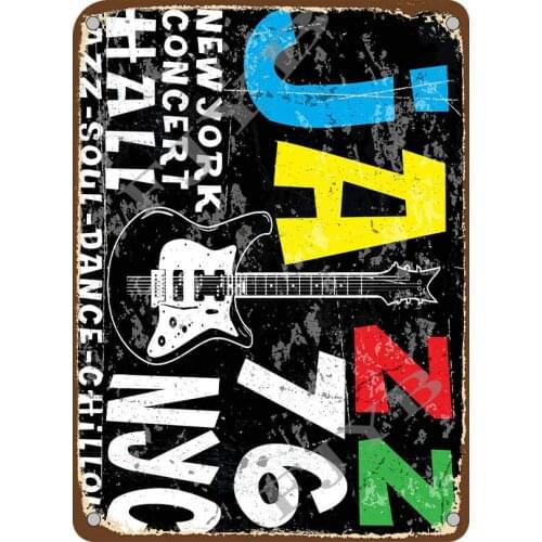 Letrero metálico de estaño de serie Rock para decoración de arte de la pared, póster Retro de 8x12 pulgadas