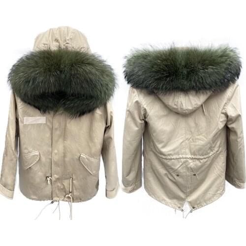 Miss Janefur Women's Winter Parkas With Natural Fur