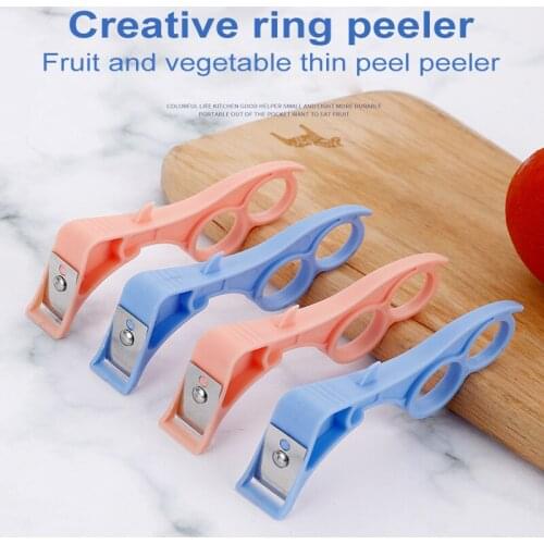 Multifunctional Stainless Steel Peeler Ring Peeling Apple Artifact Portable Manual Peeling Orange Device Peeler Kitchen Tools