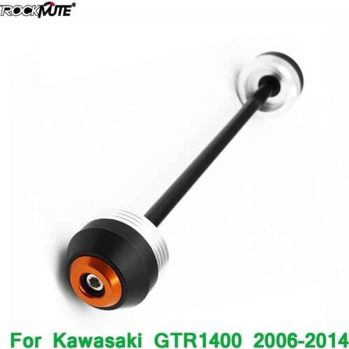 Motorcycle POM Axle Fork Crash Sliders Front Wheel Protector Circle Decoration For Kawasaki GTR1400 2006-2014