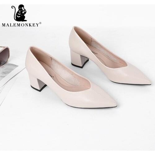 Male monkey single women fall 2019 new shoes high heels pointed mouth shallow fashionable OL commuter professional casual shoes