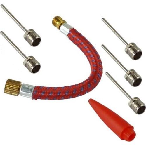 Foot Ball Airbed Bicycle Tyre Pump Adaptor Kit Needle Valve Connector 7x/Set NEW Bicycle Pump Cycling Sports Entertainment