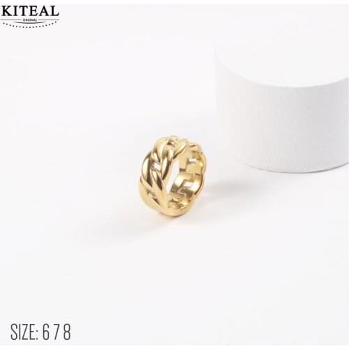 KITEAL 2020 new hit Gold Vermeil size 6 7 8 Maiden Engagement rings ins Chain prices in euros jewelry accessories