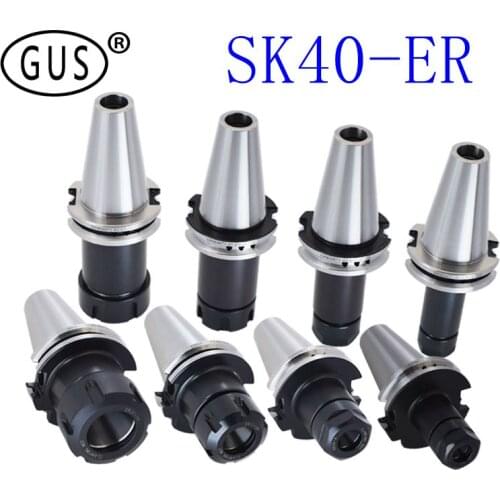 New GUS DIN69871 SK40 handle ER16 ER20 ER25 ER32 Spring Collet Chuck 70L 100L For CNC Toolholder Milling Lathe Cutter