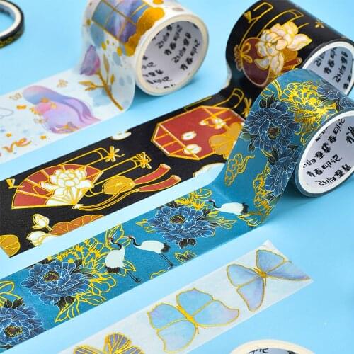 Stamping Old Account Stickers Landscape Stickers Tape Stationery Salt Girl Stickers Aluminum Foil Paper Tape School Supplies