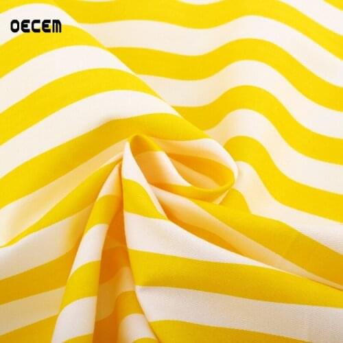Shuanshuo Yellow stripCotton Fabric Patchwork Tissue Cloth Of Handmade DIY Quilting Sewing Textile Material Half Meter 150*50cm