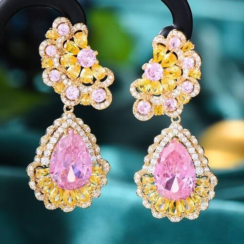 SORAMOORE High Quality Gorgeous Dangle Earrings for Women Bridal Luxury Jewelry Ladies Daily New Fashion 2021 Orginal Design