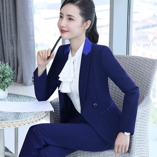 Spring and Autumn Winter wear suit female new temperament fashion suits womens Slim overalls suits Two pieces / set