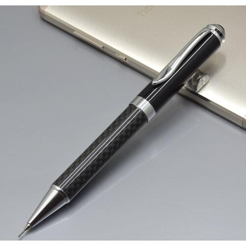 High quality black carbon fiber 2B mechanical pencil school Office stationery luxury Writing Pens Gift