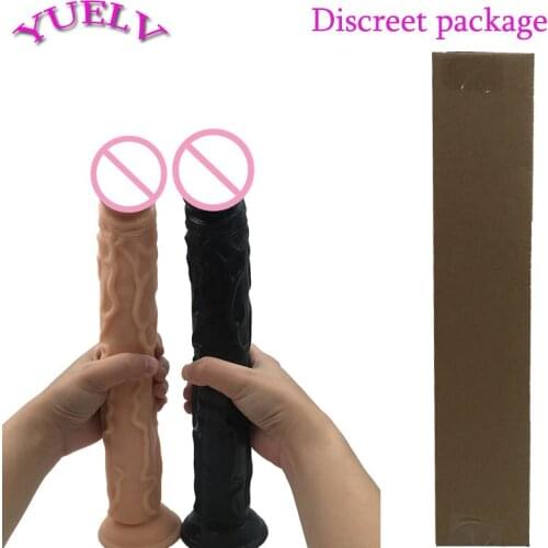 YUELV Huge Realistic Dildo With Suction Cup Artifical Penis Cock Giant Fake Dick Adult Masturbation Sex Toys For Women 35x5CM