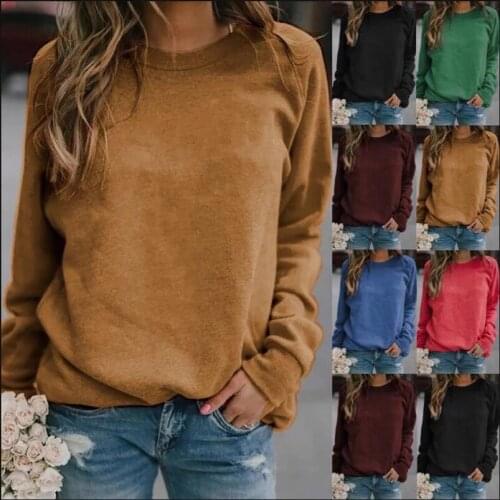 Women T Shirt Long Sleeve Tee Clothes 2020 Autumn Candy Velvet Vintage Tops T-Shirt Female O-Neck Harajuku Mujer Camiset