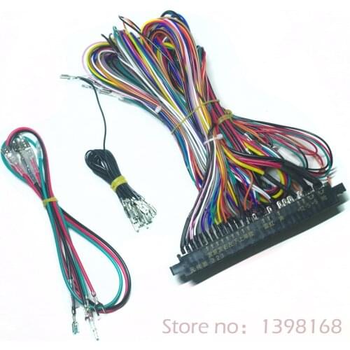 Jamma Harness 28 pin with 5,6 buttons wires for arcade game machine/cabinet accessories 6 action button wires FREE SHIPPING