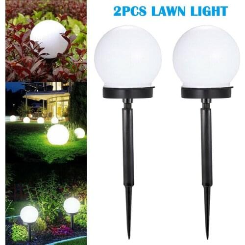 2/4/6 Pcs LED Solar Power Lamp Outdoor Lighting Spherical Lawn Light Road Ground Light Night Time Lighting Garden Lights